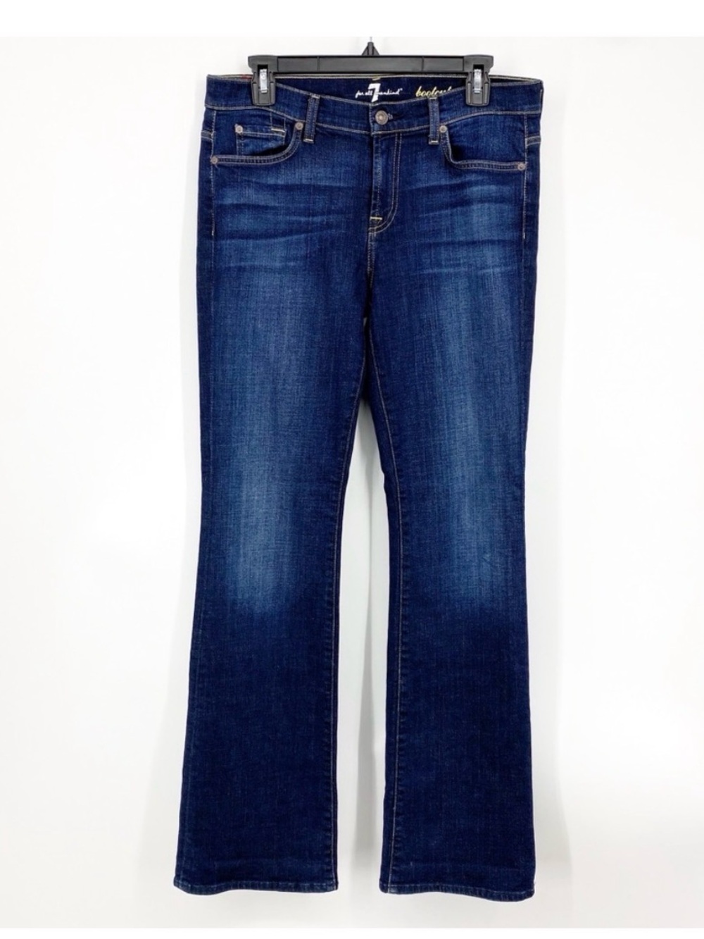 7 For All Mankind Dark Wash Bootcut Jeans Sz 30 - Picture 2 of 5